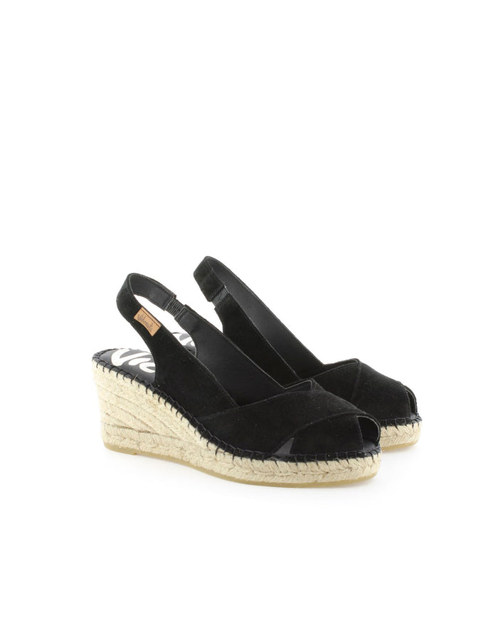 vidorreta Sandalia en serraje negro Clavel Rebajas online