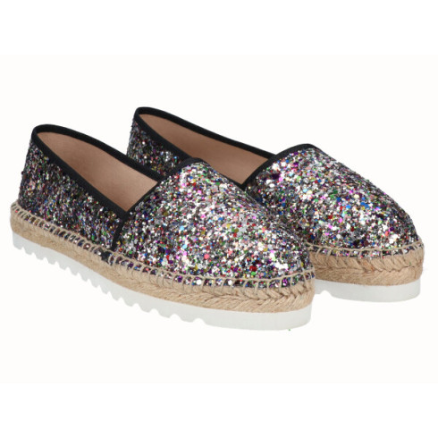 viguera Alpargata Plana con Eva Glitter Multi Liquidación