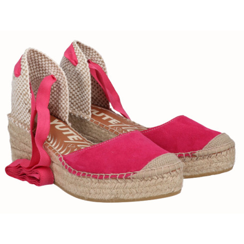 viguera Alpargata Cuña Media YuteFlex Cintas Fuxia Precio ultrabajo