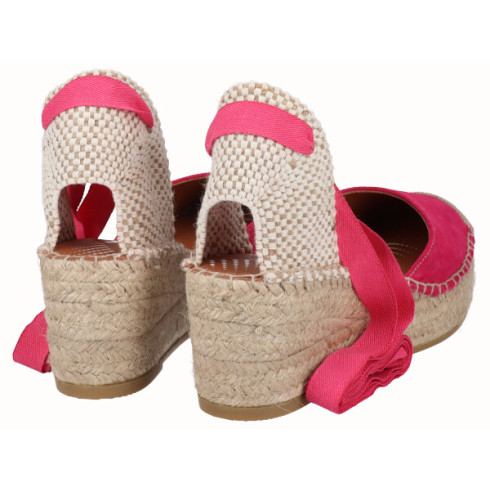 viguera Alpargata Cuña Media YuteFlex Cintas Fuxia Precio ultrabajo