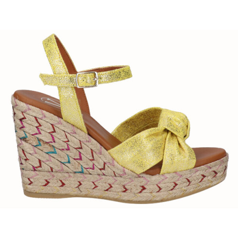 viguera Sandalia Cuña Alta Yute Fantasía Amarillo COMPRAR AHORA