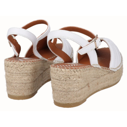 viguera Sandalia Cuña YuteFlex Blanco Liquidación