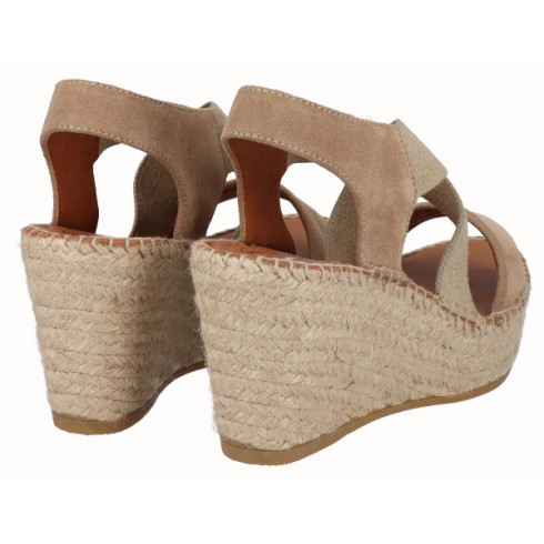 viguera Sandalia Cuña Media Yute Beig Oferta exclusiva