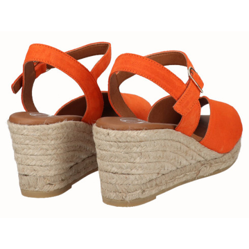 viguera Sandalia Cuña Media Yute Naranja Ofertas especiales