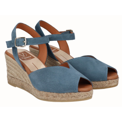 viguera Sandalia Cuña Media Yute Jeans Devoluciones gratuitas