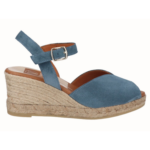 viguera Sandalia Cuña Media Yute Jeans Devoluciones gratuitas