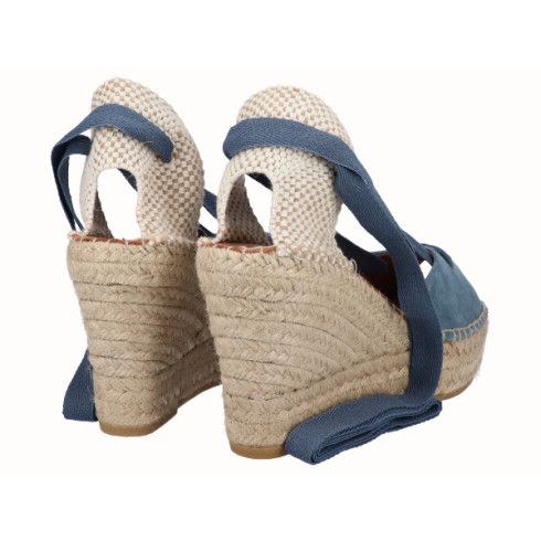 viguera Alpargata Peep Toes Cuña Yute Jeans Cintas Rebajas