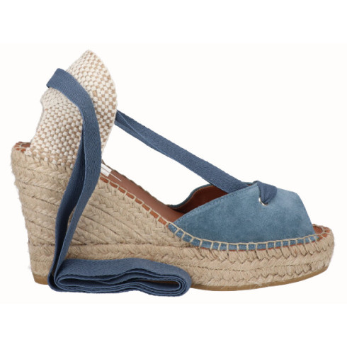 viguera Alpargata Peep Toes Cuña Yute Jeans Cintas Rebajas