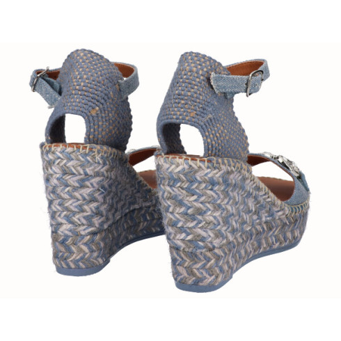 viguera Sandalia Cuña Alta Yute Vaquero Rebajas baratas