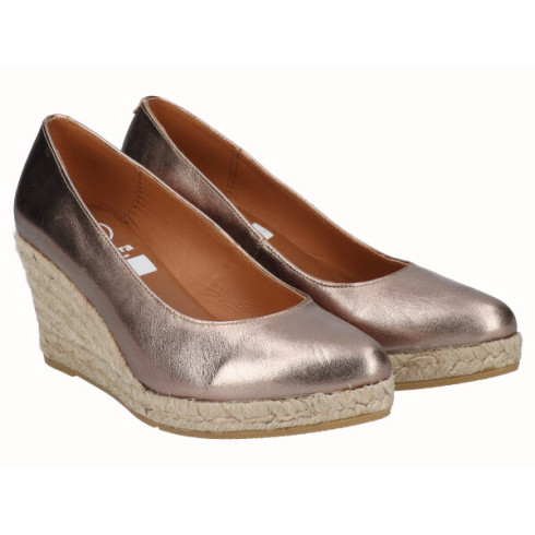 viguera Alpargata Cuña Media Yute Bronce Gran oferta