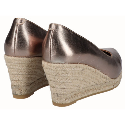 viguera Alpargata Cuña Media Yute Bronce Gran oferta