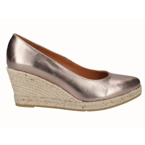 viguera Alpargata Cuña Media Yute Bronce Gran oferta