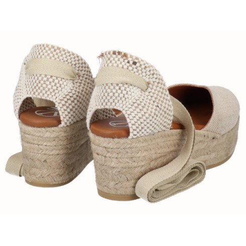 viguera Alpargata Plataforma Yute Natural Cintas En oferta