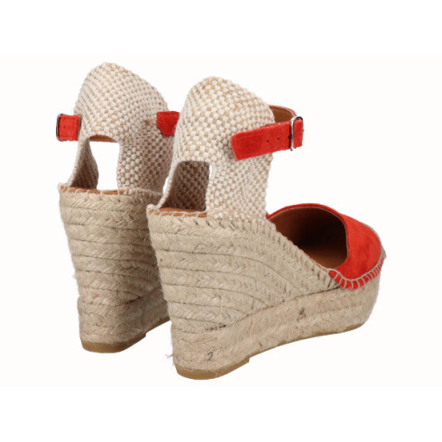 viguera Alpargata Valenciana Cuña Alta Yute Rojo Oferta exclusiva
