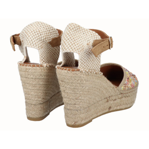 viguera Alpargata Valenciana Cuña Alta Yute Multicolor Outlet