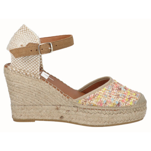 viguera Alpargata Valenciana Cuña Alta Yute Multicolor Outlet