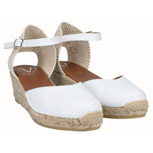viguera Alpargata Valenciana Cuña Baja Yute Blanco Rebajas baratas