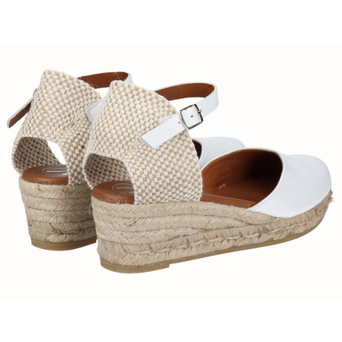 viguera Alpargata Valenciana Cuña Baja Yute Blanco Rebajas baratas