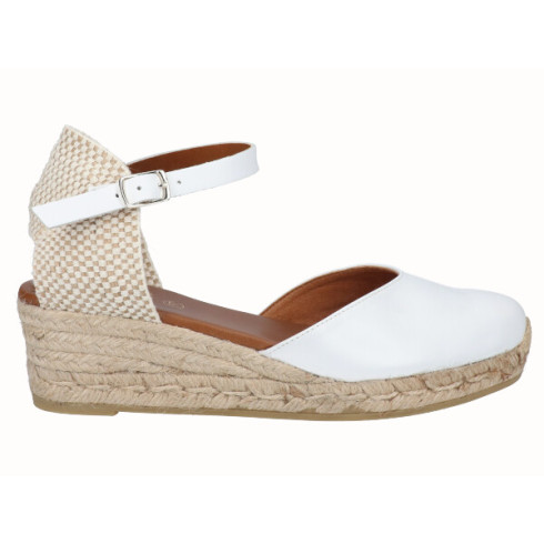 viguera Alpargata Valenciana Cuña Baja Yute Blanco Rebajas baratas
