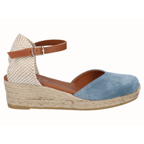 viguera Alpargata Valenciana Cuña Baja Yute Jeans