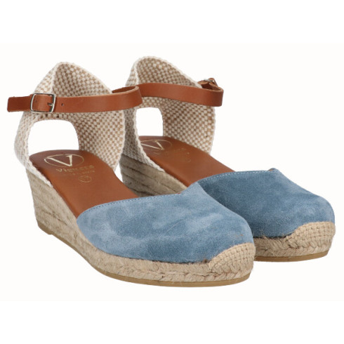 viguera Alpargata Valenciana Cuña Baja Yute Jeans Rebajas de fábrica