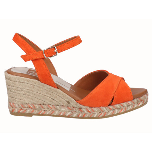 viguera Sandalia Cuña Media Yute Naranja Rebajas top