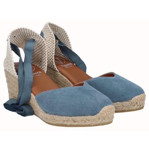 viguera Alpargata Cuña Media Yute Cintas Jeans Rebajas baratas