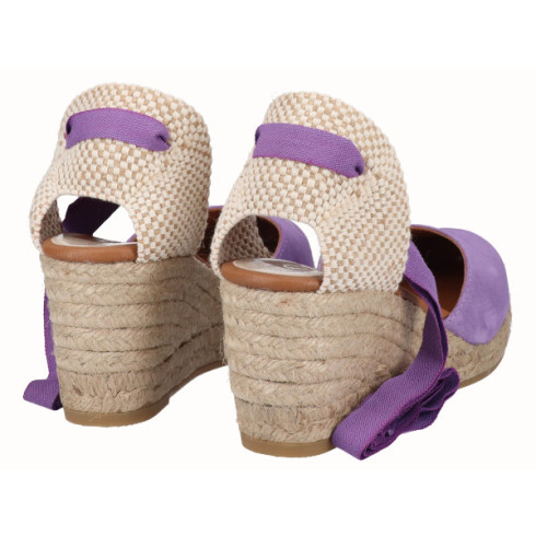 viguera Alpargata Cuña Media Yute Cintas Lila Rebajas de fábrica