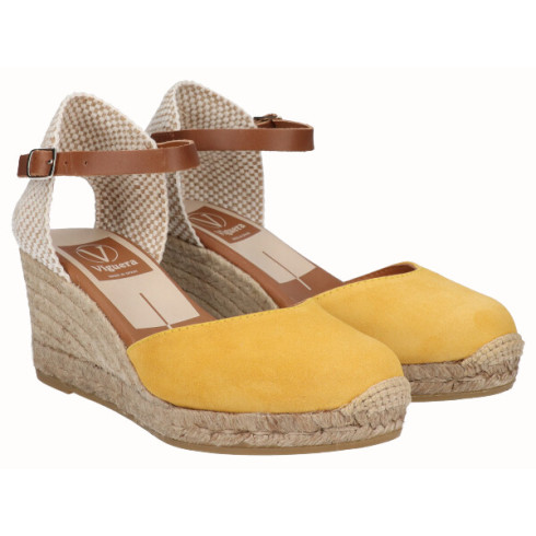 viguera Alpargata Valenciana Cuña Media Yute Amarillo Mejor oferta