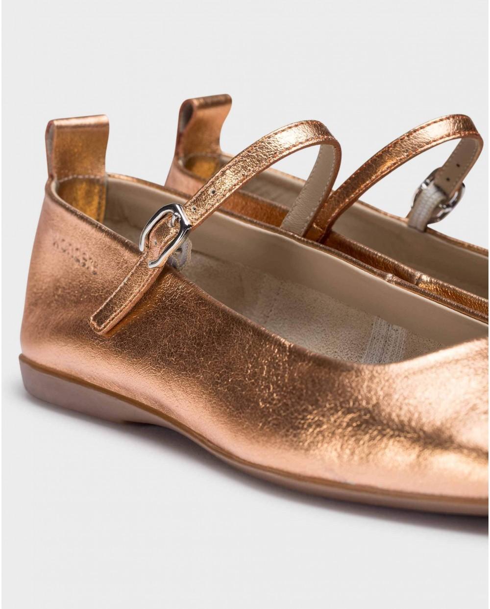 wonders Bailarinas SEUL Oro Rosa Libre de impuestos