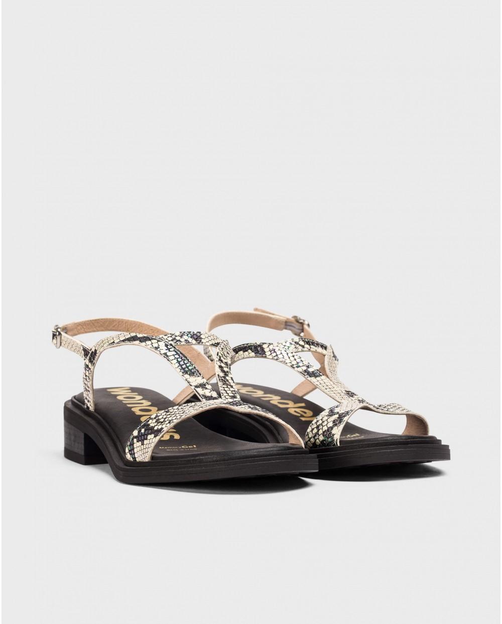 wonders Sandalias ANAHÍ Serpiente Rebajas de fin de temporada
