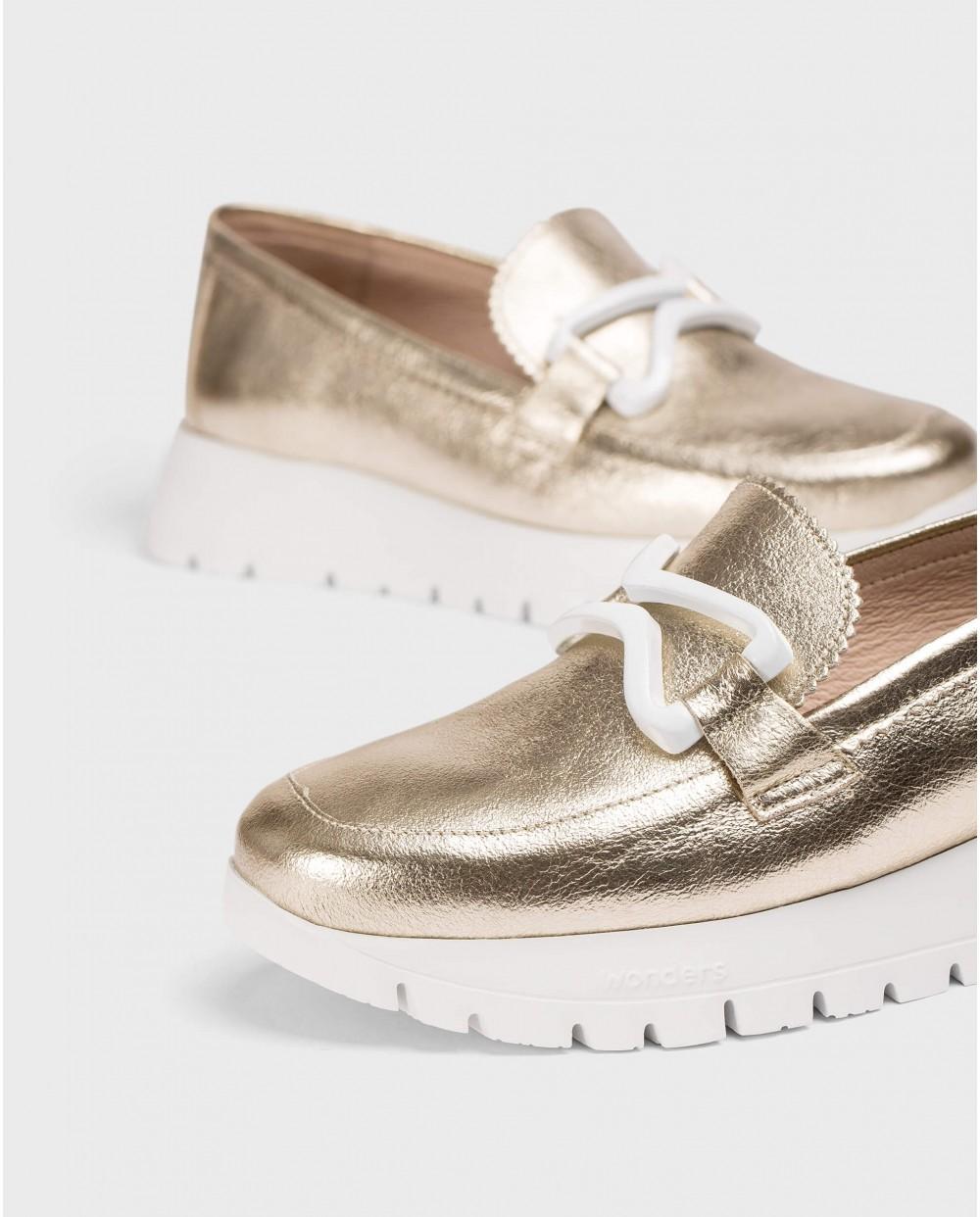 wonders Mocasines AURA Oro Venta caliente