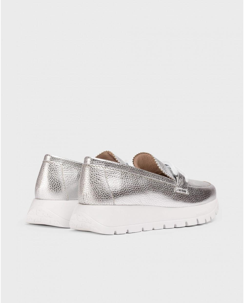 wonders Mocasines AURA Plata Tienda de fábrica