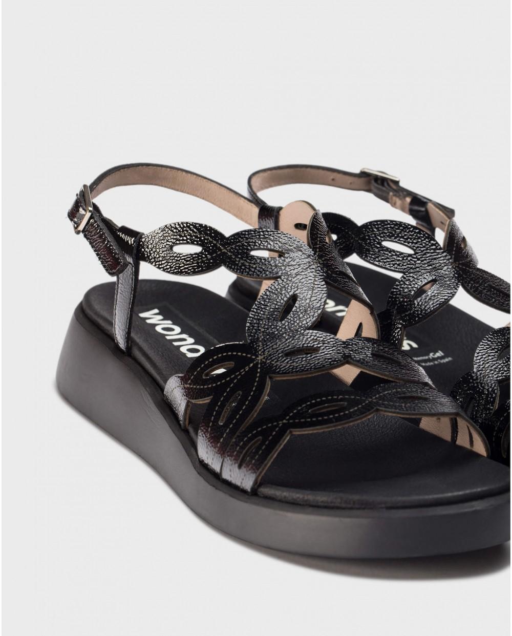 wonders Sandalias DARYA Negras Ofertas especiales