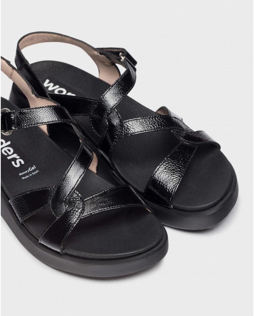wonders Sandalias CORDELIA Negras Grandes ahorros