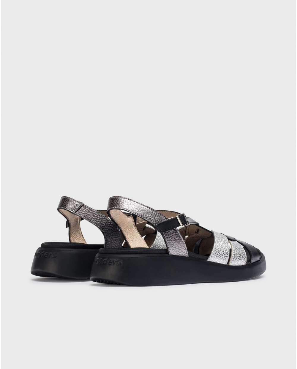 wonders Sandalias PATERNA Negras Rebajas de fin de temporada