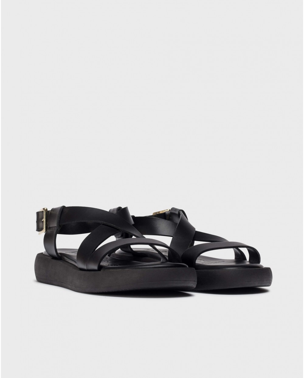 wonders Sandalias AUSTRA Negras Precio ultrabajo