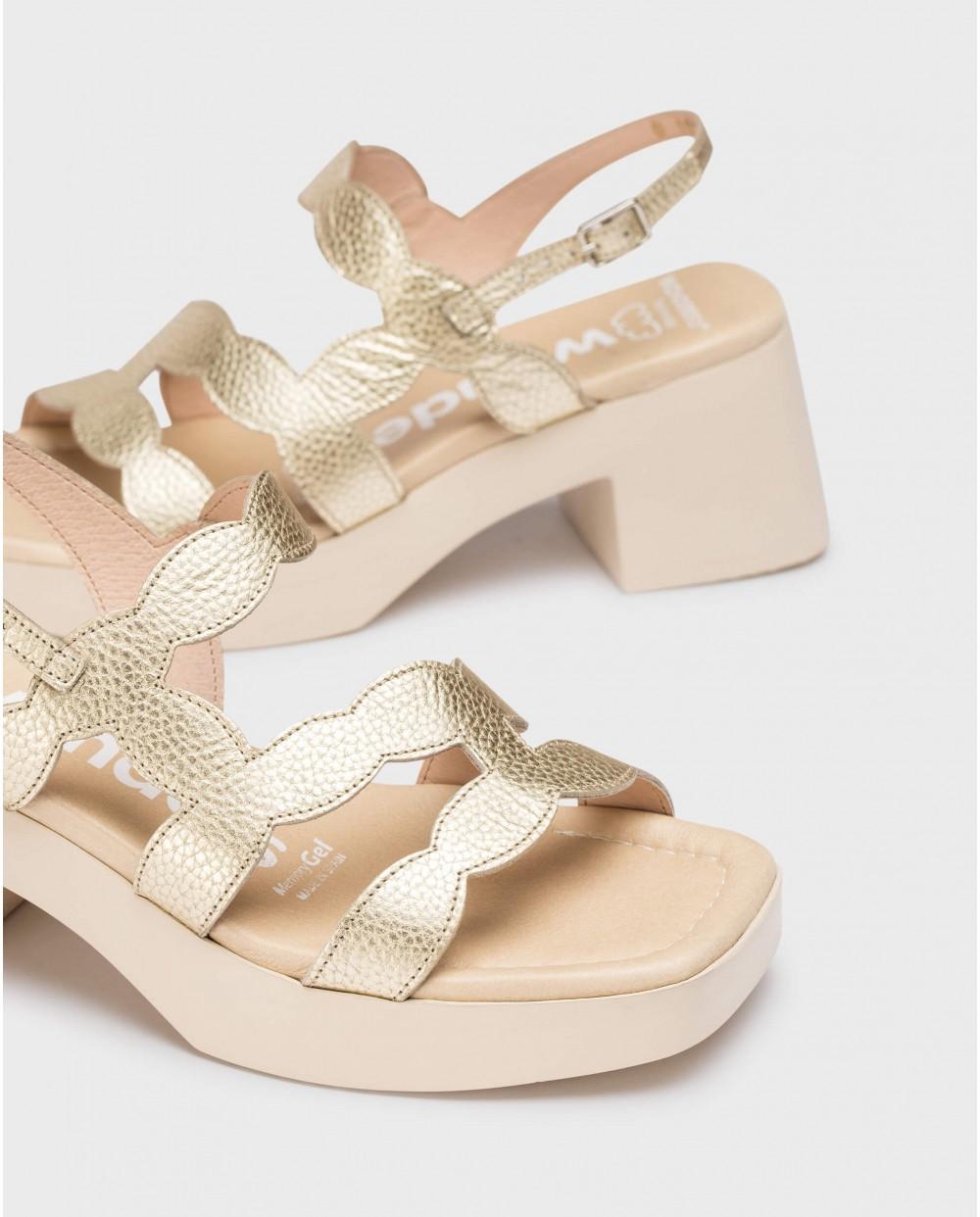 wonders Sandalias HURA Oro Ahorra y exporta