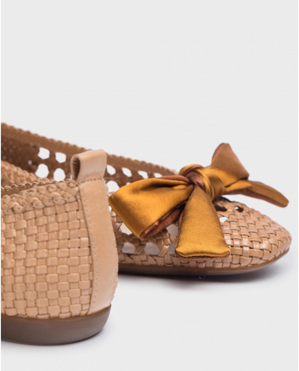 wonders Bailarina BOW Camel Libre de impuestos