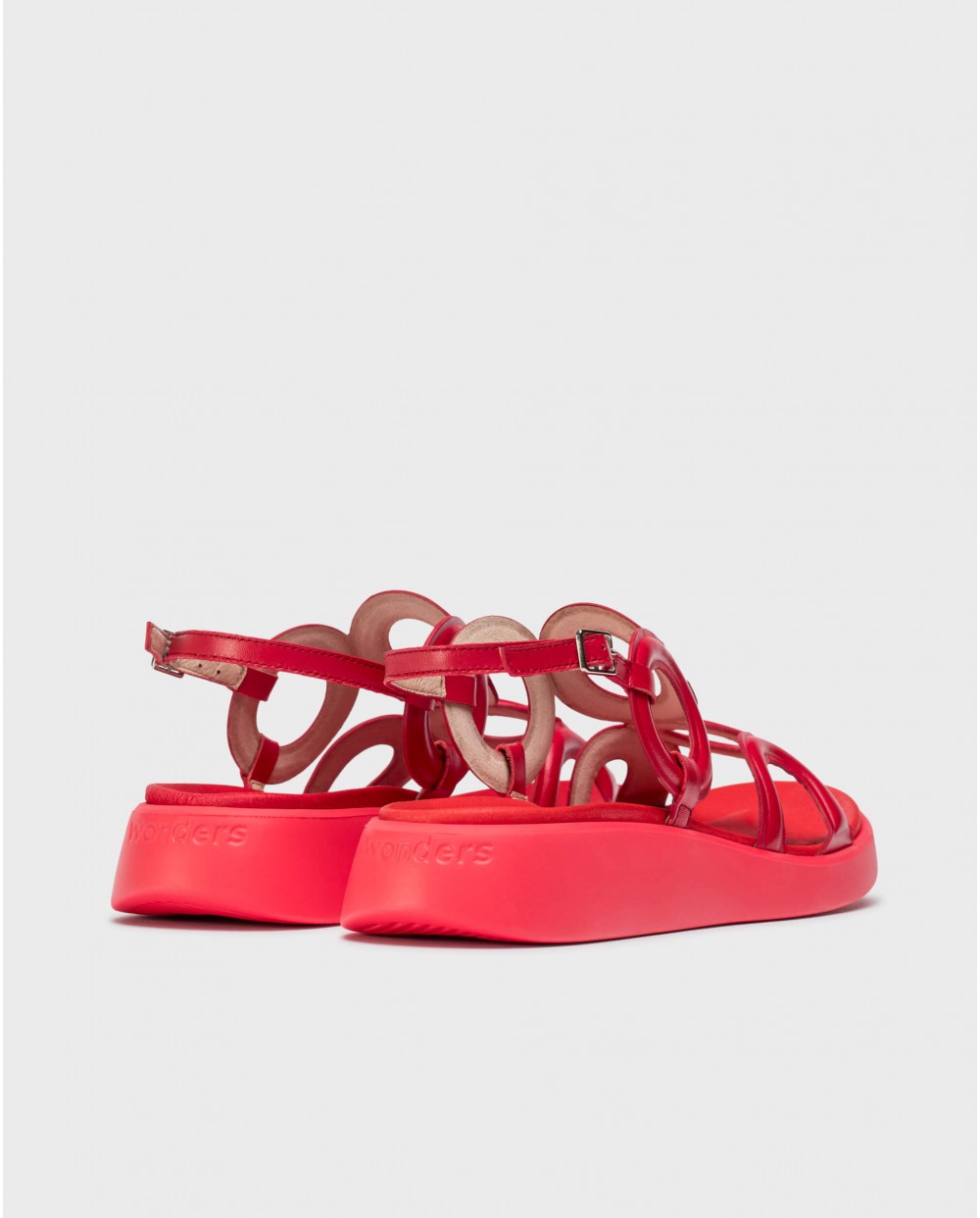 wonders Sandalias TOLEDO Rojos Ofertas especiales