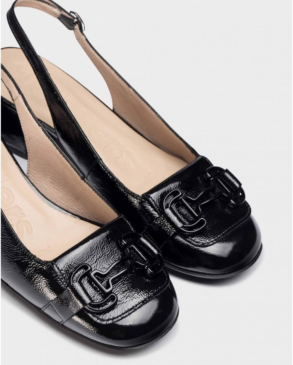 wonders Zapatos CHARO Negros Promoción por tiempo limitado