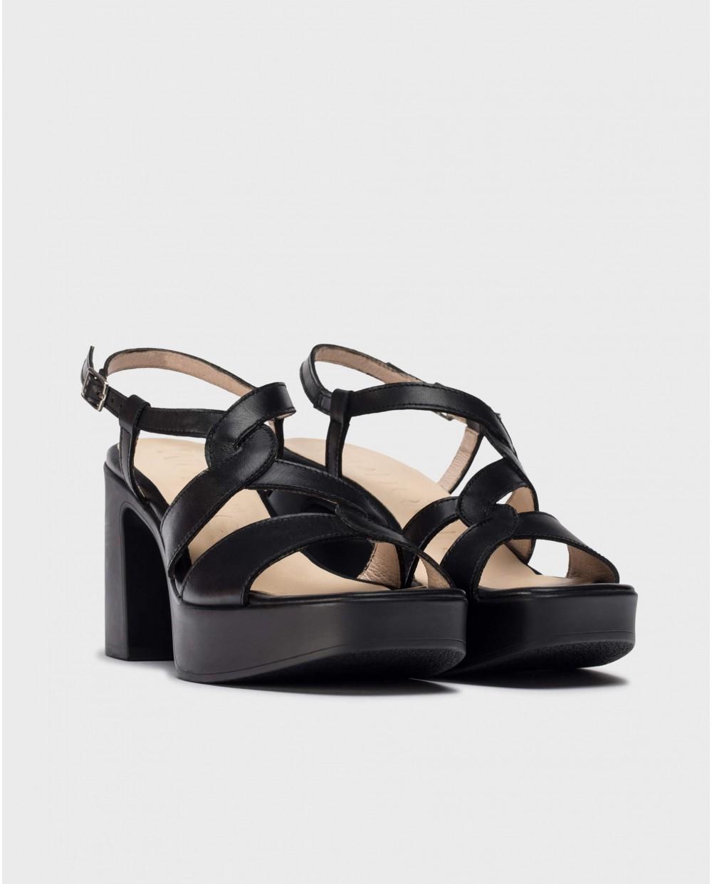 wonders Sandalias INDIRA Negras Ahorra y exporta