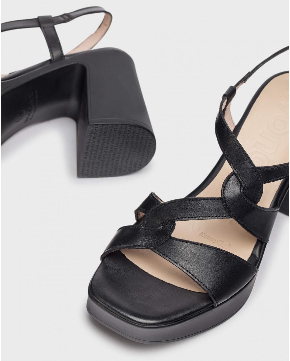 wonders Sandalias INDIRA Negras Ahorra y exporta