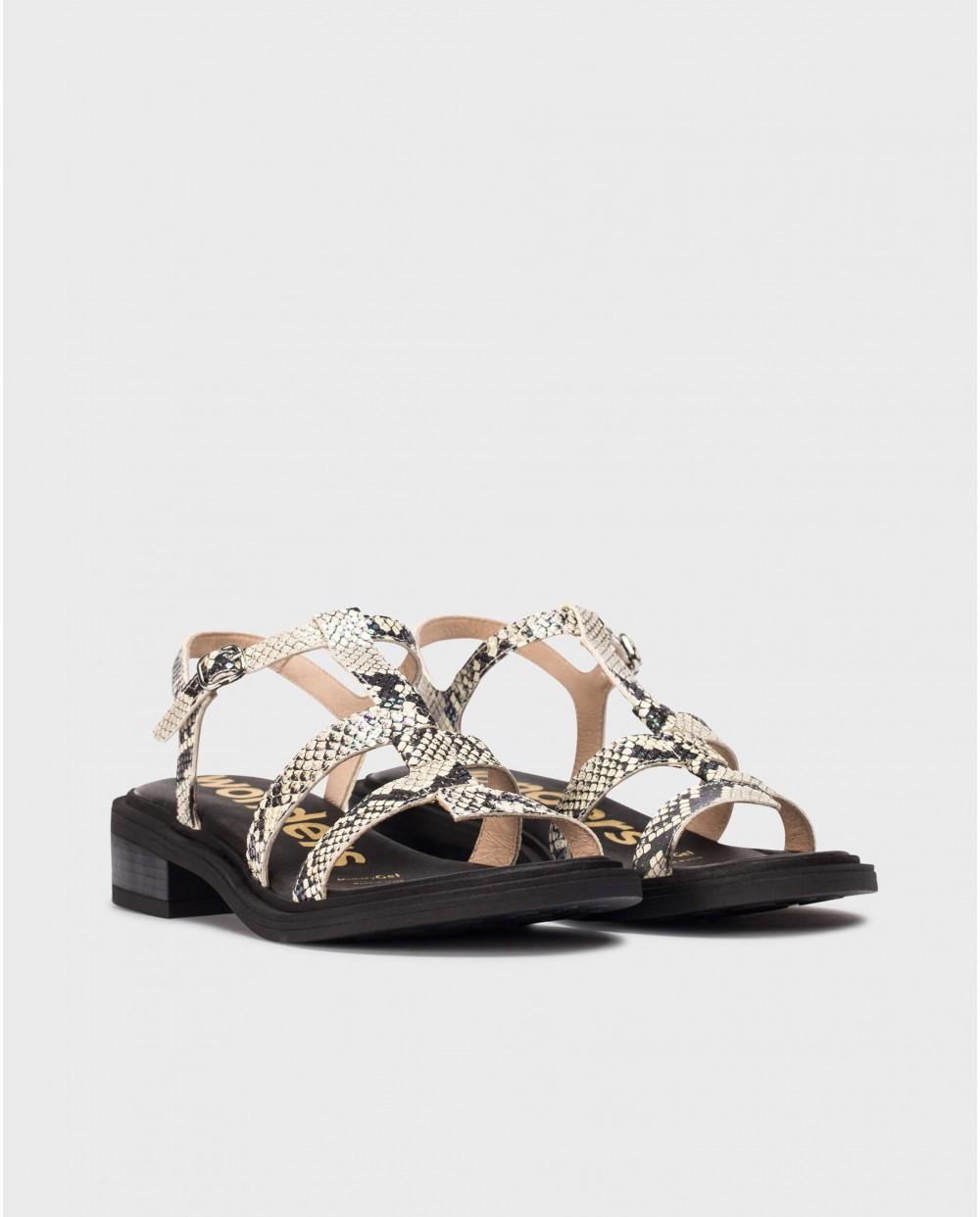 wonders Sandalias JANET Serpiente Descuentos del mes