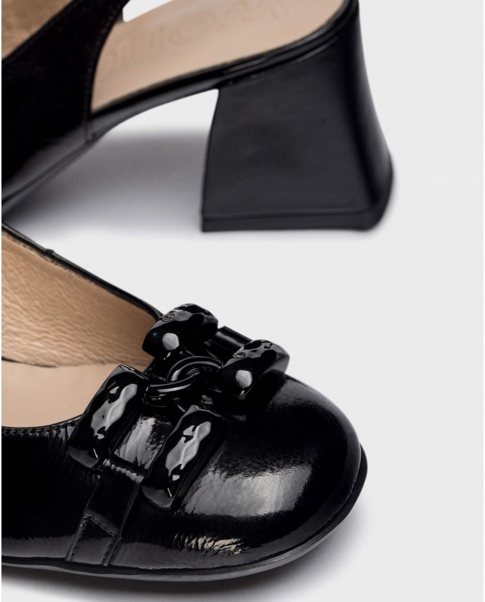 wonders Sandalias tacón KARLA Negro Última moda