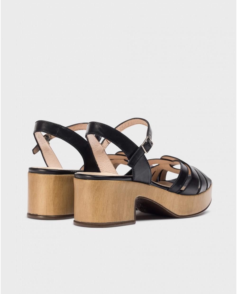 wonders Sandalias CHANDRA Negras Ofertas especiales