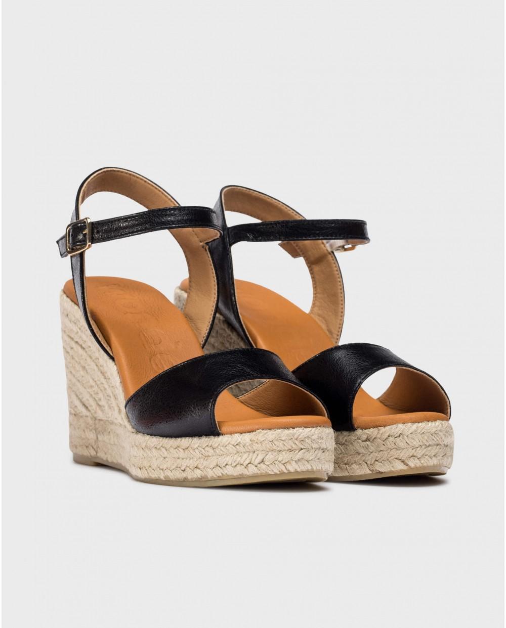 wonders Alpargatas MAIKO Negras Mejor oferta