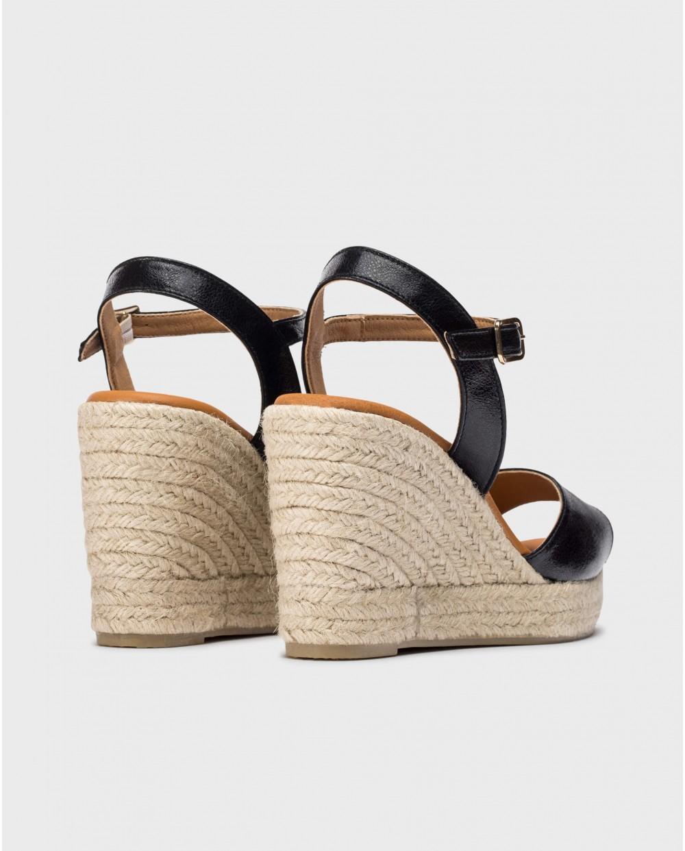 wonders Alpargatas MAIKO Negras Mejor oferta