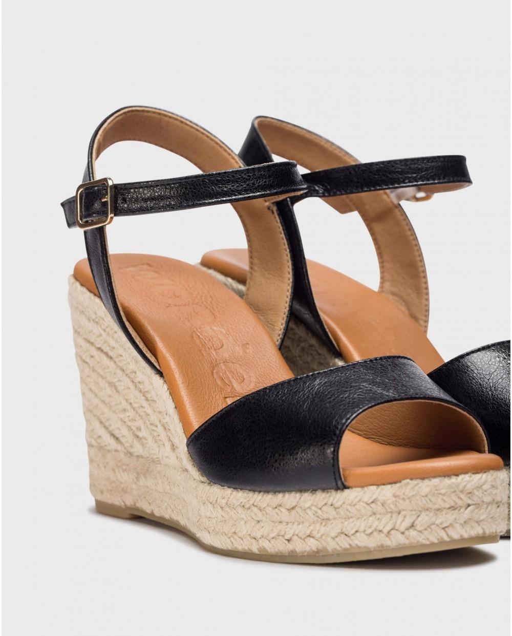 wonders Alpargatas MAIKO Negras Mejor oferta