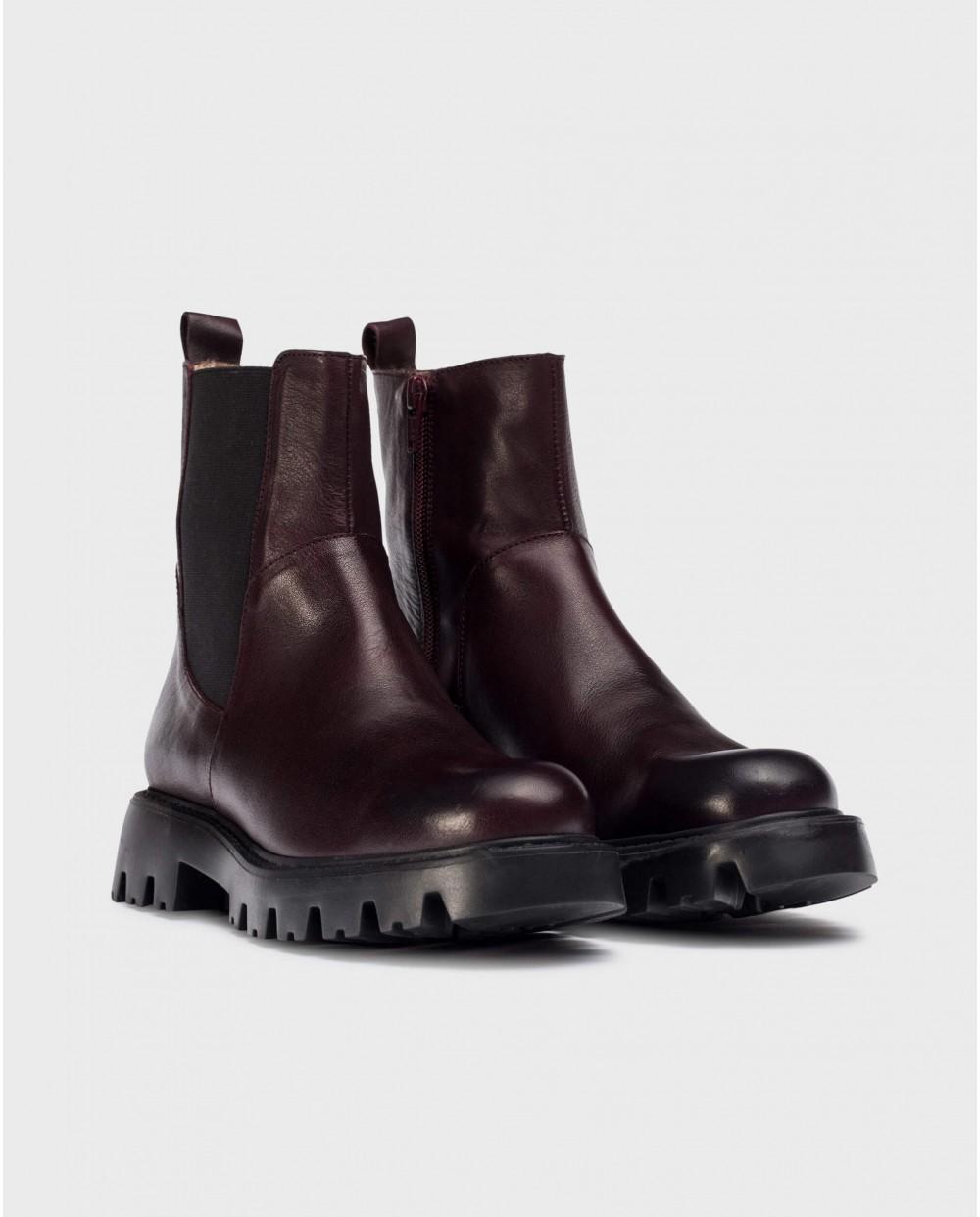 wonders Botines PURA Burdeos Ahorra y exporta